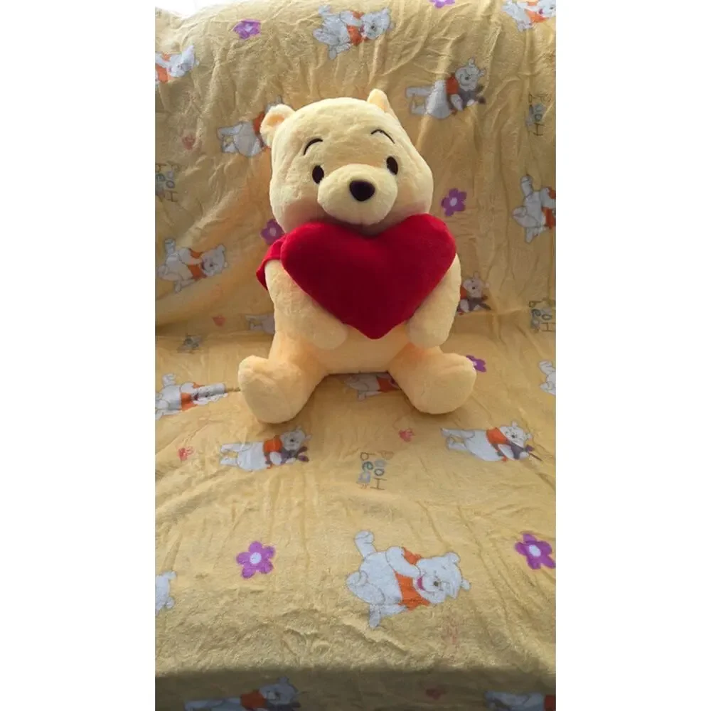 Winnie the Pooh Blanket Inside Plush Toy 40x60 Heart Zip Storage Pillow NWOT